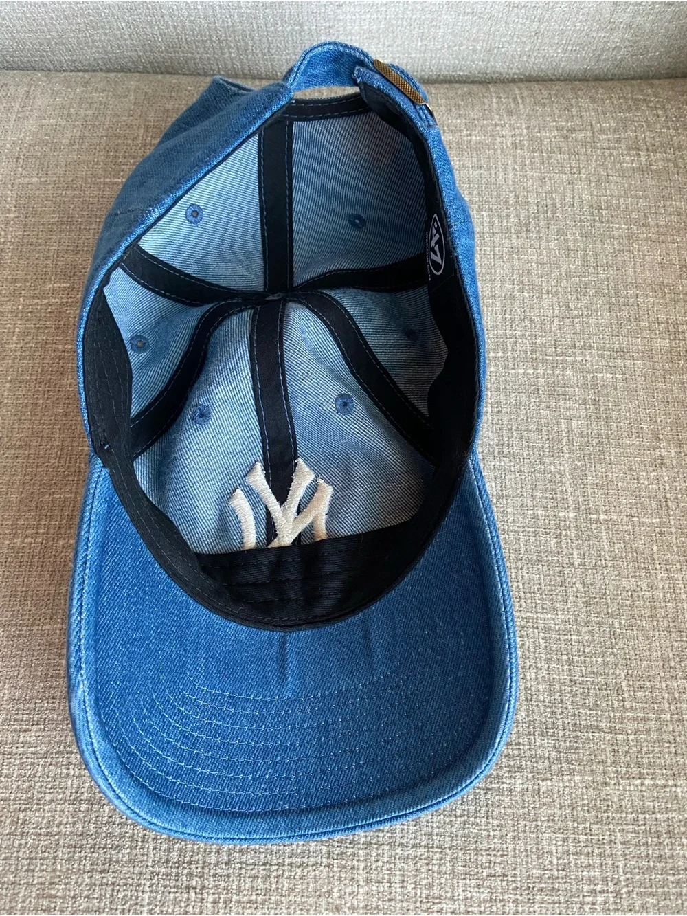 '47 New York Yankees Denim Baseball Hat One Size Blue Denim